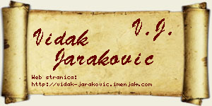 Vidak Jaraković vizit kartica